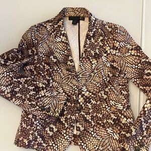 Roberto Cavalli Snakeskin Elegant Blazer